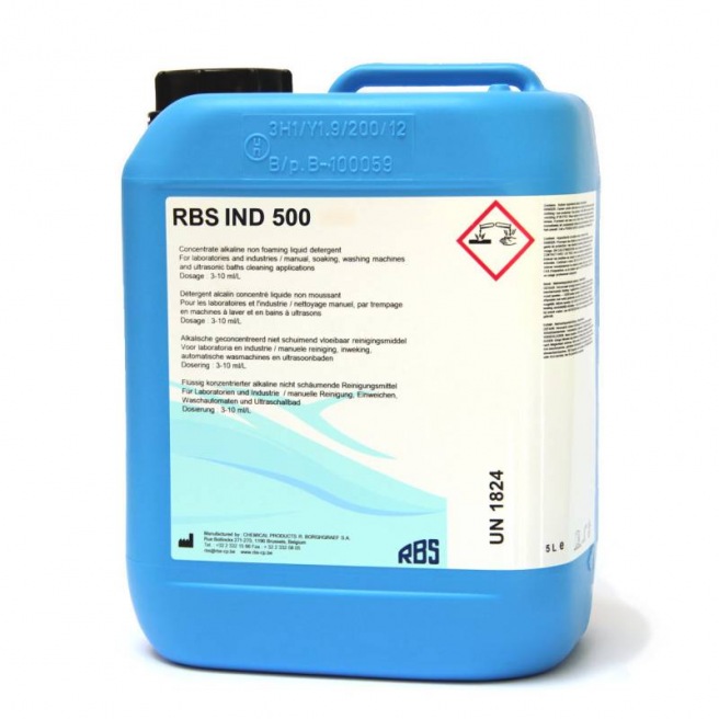 RBS IND 500 - Détergent alcalin sans tensioactif - Contient du chlore actif