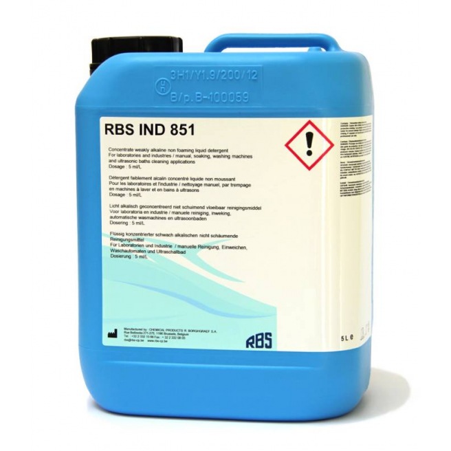 RBS IND 851 - Détergent faiblement alcalin pour matériaux sensibles - non moussant